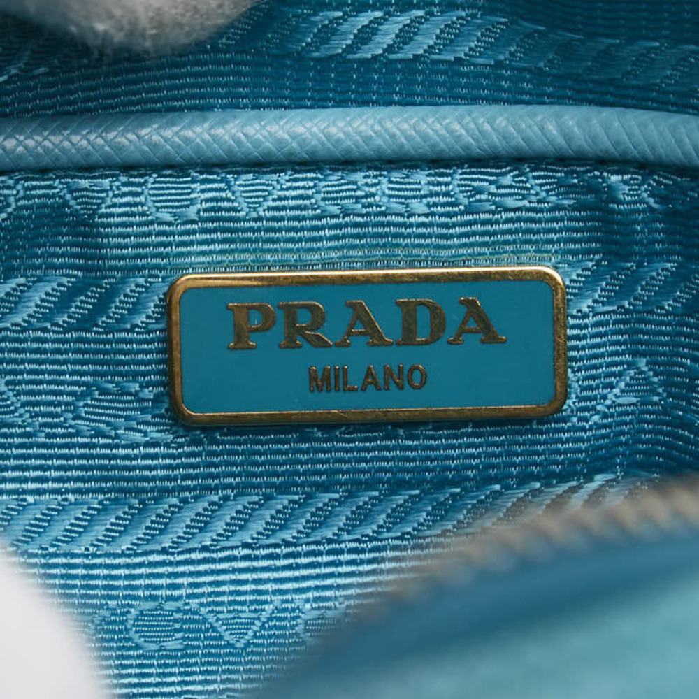PRADA Blue Leather Shoulder Bag - Picture 10 of 13